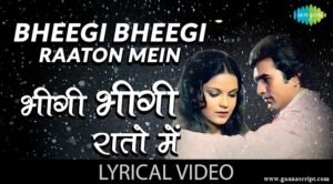 Bheegi bheegi Raaton Mein Hindi Lyrics