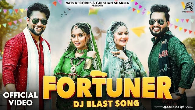 Fortuner Lyrics in Hindi - Ruchika Jangid