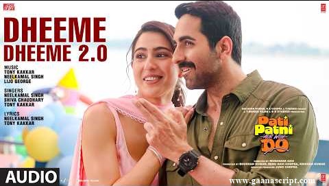 Dheeme Dheeme 2.0 Lyrics in Hindi